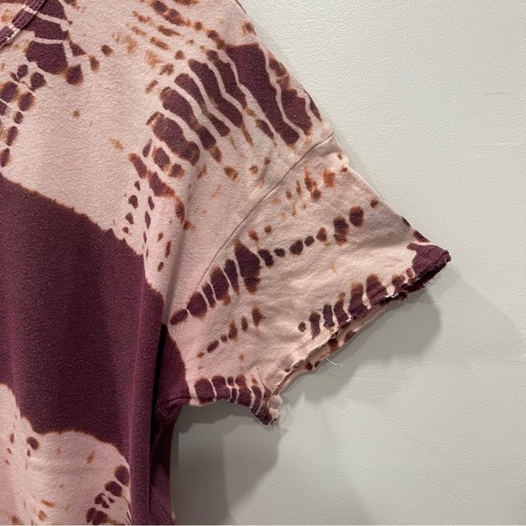 Michael Stars Distressed Tie-Dye Short Sleeve Loose Fit Top Tee T-Shirt One Size - Picture 5 of 10